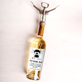 Zwart vrouwendanserend waslabel wijn etiket