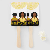 Zwart vrouwenstammenerfgoed Ketting AFRIKAANSE erf Handwaaier (Voorkant en achterkant)