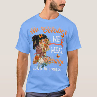 Zwart vrouwenvlieger en HD-bewustzijn T-shirt