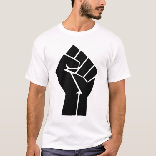 Zwart vuistT-shirt T-shirt (Voorkant)