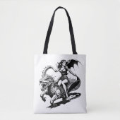 Zwart vuur tote bag (Voorkant)
