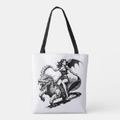 Zwart vuur tote bag (Achterkant)