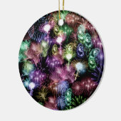 Zwart vuurwerk keramisch ornament (Links)