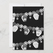 Zwart w / White Lanterns Pensioenfeest uitnodiging (Achterkant)