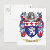 Zwart wapen (familiewapen) briefkaart (Voorkant / Achterkant)