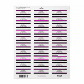 Zwart, warm roze en wit etiket (Full Sheet)