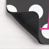 Zwart/warm roze mousepad Initiaal "B" Muismat (Hoek)
