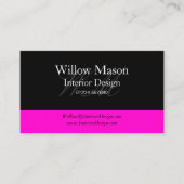 Zwart/warm Roze Professional-Visitekaartje Visitekaartje (Voorkant)