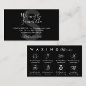 Zwart wassen na instructies voor zorgadvies visitekaartje (Voorkant / Achterkant)