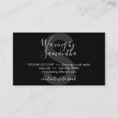 Zwart wassen na instructies voor zorgadvies visitekaartje (Voorkant)