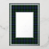 Zwart Watch Oud Origineel Schotland Tartan Zilver Folie Uitnodiging (Voorkant)