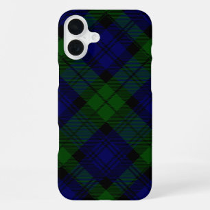 Zwart Watch Tartan Blauw Groen Geruit iPhone 16 Plus Hoesje