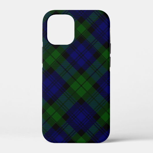 Zwart Watch Tartan Blauw Groen Plaid Case-Mate iPhone Case (Achterkant)
