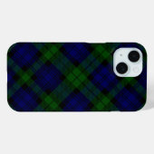 Zwart Watch Tartan Blauw Groen Schotse Ruit Case-Mate iPhone Case (Achterkant (horizontaal))