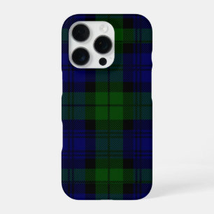 Zwart Watch Tartan Blauw Groen Schotse Ruit iPhone 16 Pro Hoesje