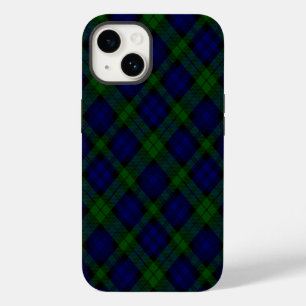 Zwart Watch Tartan Blauw Groen Schotse Ruit iPhone 14 Hoesje