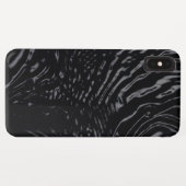 Zwart water golvend ontwerp Case-Mate iPhone case (Achterkant (horizontaal))