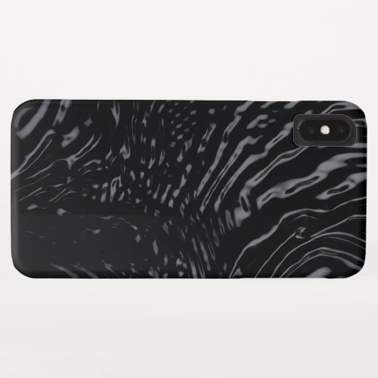 Zwart water golvend ontwerp Case-Mate iPhone case (Achterkant (horizontaal))