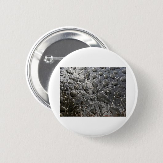 Zwart water ronde button 5,7 cm (Voorkant /achterkant)