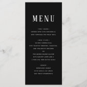 Zwart Watercolor Geometrisch Gala Menu (Voorkant)