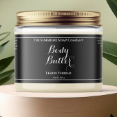 Zwart Waterdicht Body Butter Label Waterfles Etiket