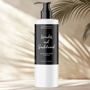 Zwart waterdicht cosmetica flesetiket sparkling wijnetiket