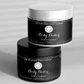 Zwart Waterdicht Cosmetics Jar Label met Logo Waterfles Etiket