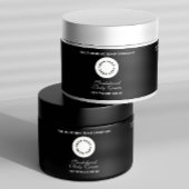 Zwart Waterdicht Cosmetics Jar Label met Logo Waterfles Etiket