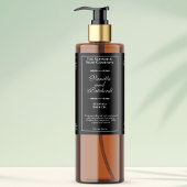 Zwart  waterdichte cosmetica flesetiket sparkling wijnetiket