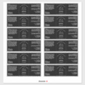 Zwart Waterdichte Cosmetica Label 2 "x 6" (Vel)