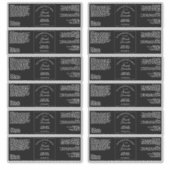 Zwart Waterdichte Cosmetica Label 2 "x 6" (Voorkant)