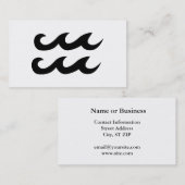 Zwart Waterman Zodiac symbool Visitekaartje (Voorkant / Achterkant)