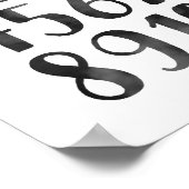 Zwart Waterverf aantal educatieve verpleegkundigen Poster (Hoek)