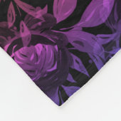  zwart Waterverf bloemig monogram Fleece Deken (Hoek)