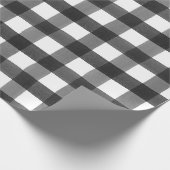 Zwart Waterverf Buffalo geplakt omlooppapier Cadeaupapier (Hoek)