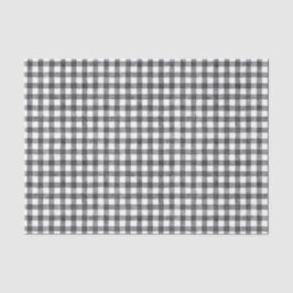 Zwart Waterverf Gingham-weefselpapier Tissuepapier