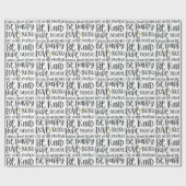 Zwart Waterverf Inspirerend Cadeaupapier (Vlak)