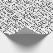 Zwart Waterverf Inspirerend Cadeaupapier (Hoek)