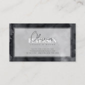 Zwart Waterverf Lashes Brows Script Typografie Visitekaartje (Voorkant)