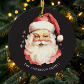 Zwart  Waterverf Sinterklaas Kerstmis Keramisch Ornament