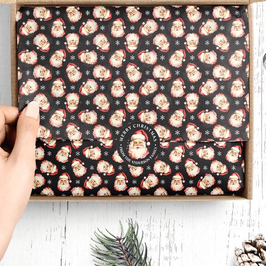 Zwart  Waterverf Sinterklaas Kerstmis Tissuepapier