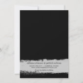 ZWART WATERVERF SPAT SAVE THE DATE AANKONDIGING (Achterkant)