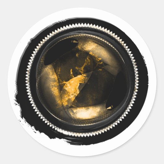 Zwart Wax Mystic Gold Topaz Opal Crest Seal Ronde Sticker (Voorkant)