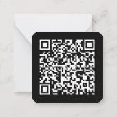 Zwart We hebben Hydrangea aangekondigd Kaart verpl Notitiekaartje (Achterkant)