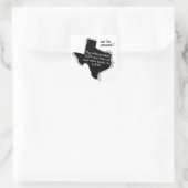 Zwart We hebben verplaatst - Dotted Texas Moving Vierkante Sticker (Tas)