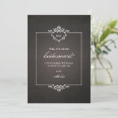 Zwart Weathered Gothic... zal je mijn Bridesmaid z Kaart (Staand voorkant)
