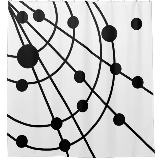 Zwart web douchegordijn (Voorkant)