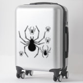 Zwart Weduwe Spider Silhouet Diverse maten Sticker (Koffer)