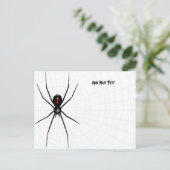 Zwart weduwenontwerp briefkaart (Staand voorkant)