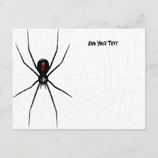 Zwart weduwenontwerp briefkaart